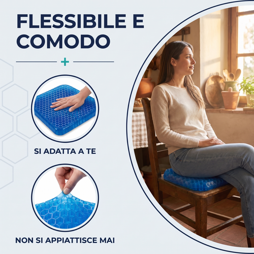Flessibile e comodo: il gel si adatta e non si appiattisce