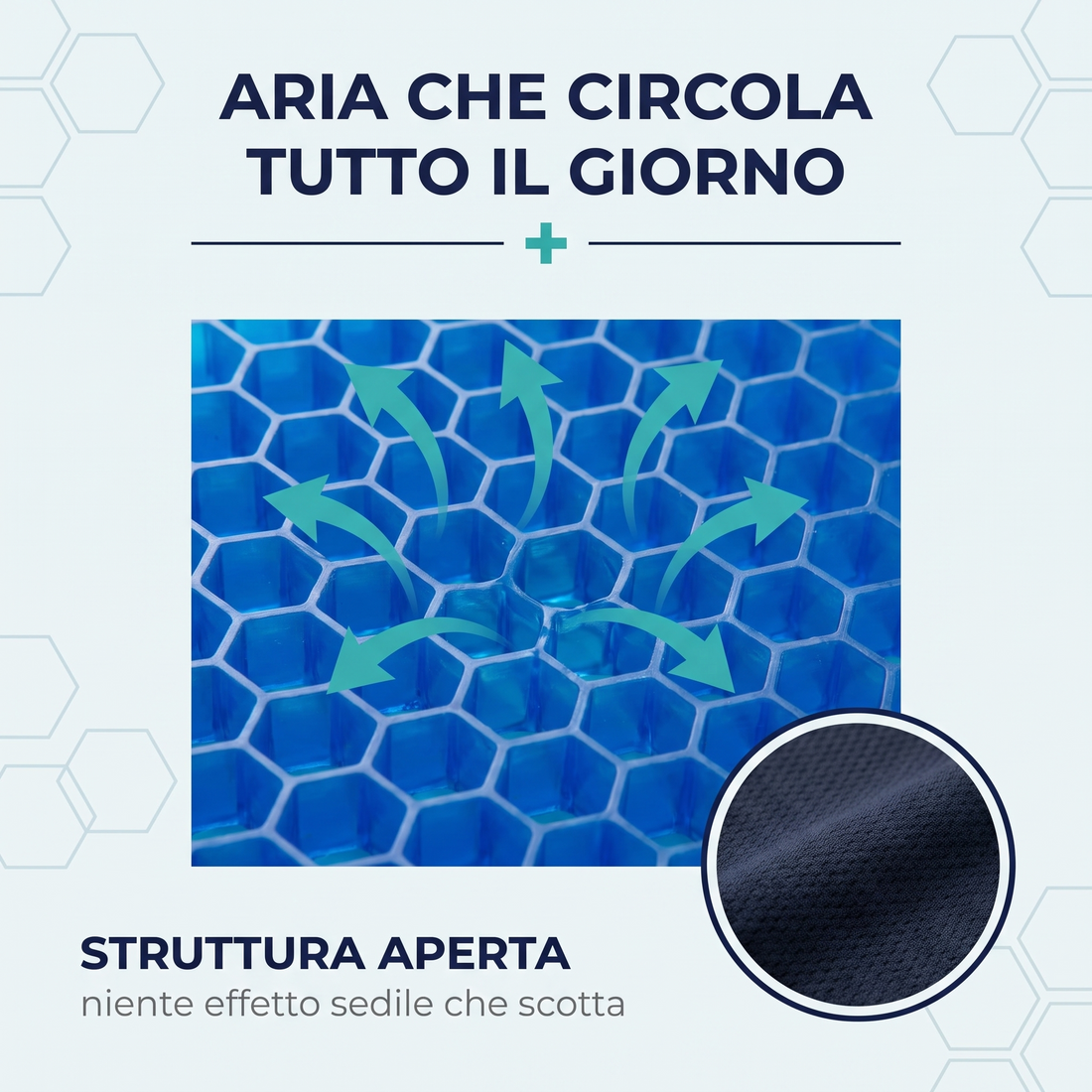 Struttura aperta: l'aria circola tutto il giorno